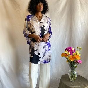 Joe fresh Floral print dress shirt/dress
